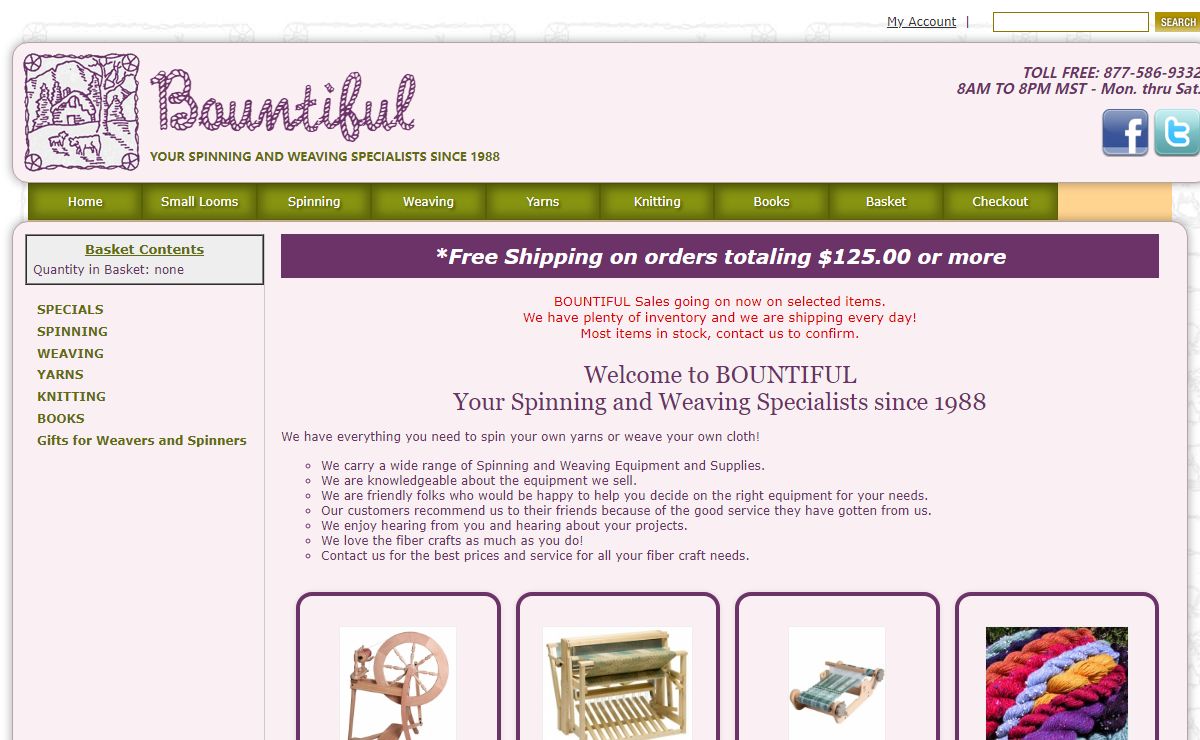 BOUNTIFUL - Spinning and Weaving, Spinning, Weaving, Kids Looms