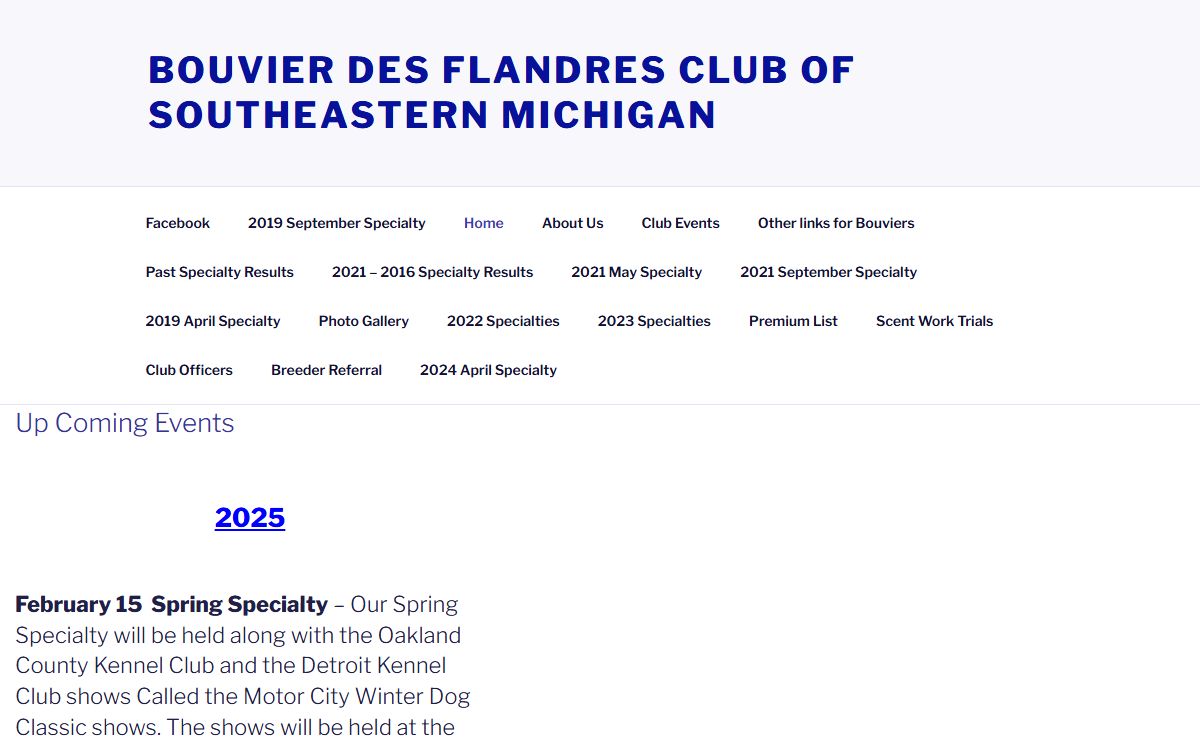 Bouvier Des Flandres Club of Southeastern Michigan