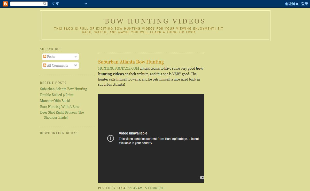 Bow hunting videos