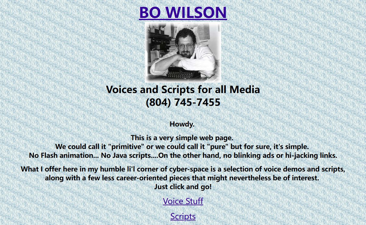 Bo Wilson: Voices and Scripts for all Media