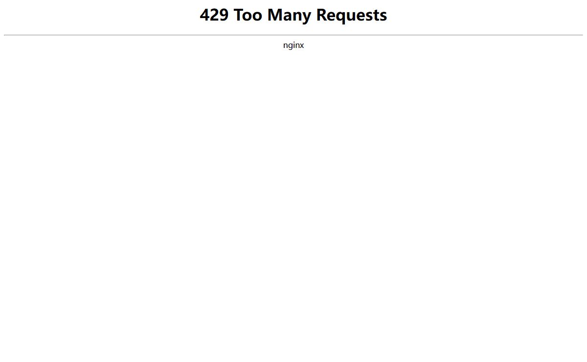 429 Too Many Requests