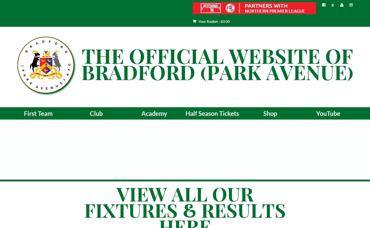 Welcome to The Official website of Bradford (Park Avenue) AFC