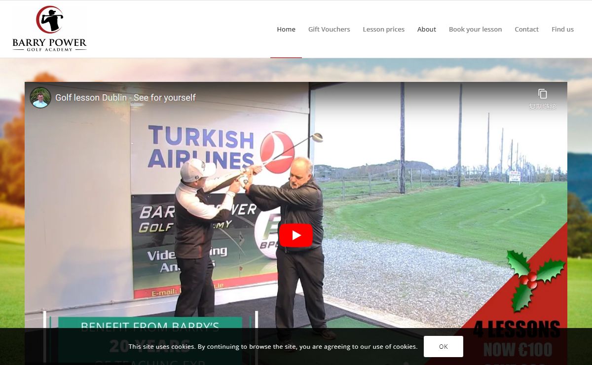 Golf lessons in Dublin - Barry Power Golf Academy