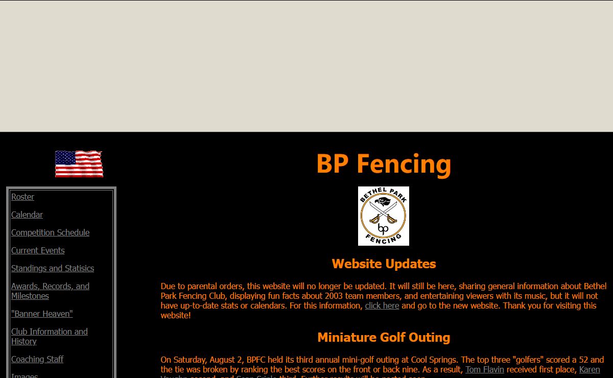 Bethel Park Fencing Club Home Page