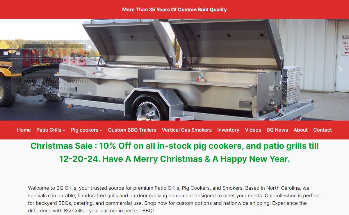 Patio, Pig, Commercial Grills & Smokers - BQ Grills
