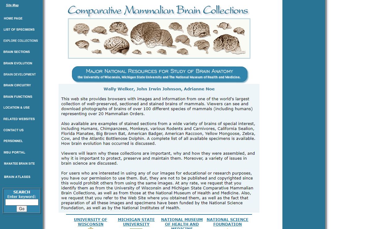 Comparative Mammalian Brain Collections