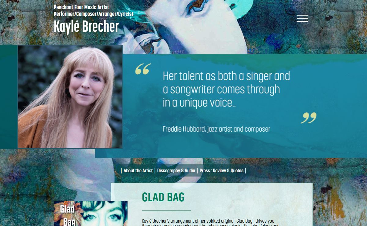 Kayle Brecher - Jazz Singer, Composer, Lyricist and Arranger, Penchant Four Music and Records (KayLa BrecKer)