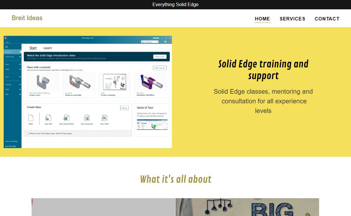 BREITIDEAS - Solid Edge, Training