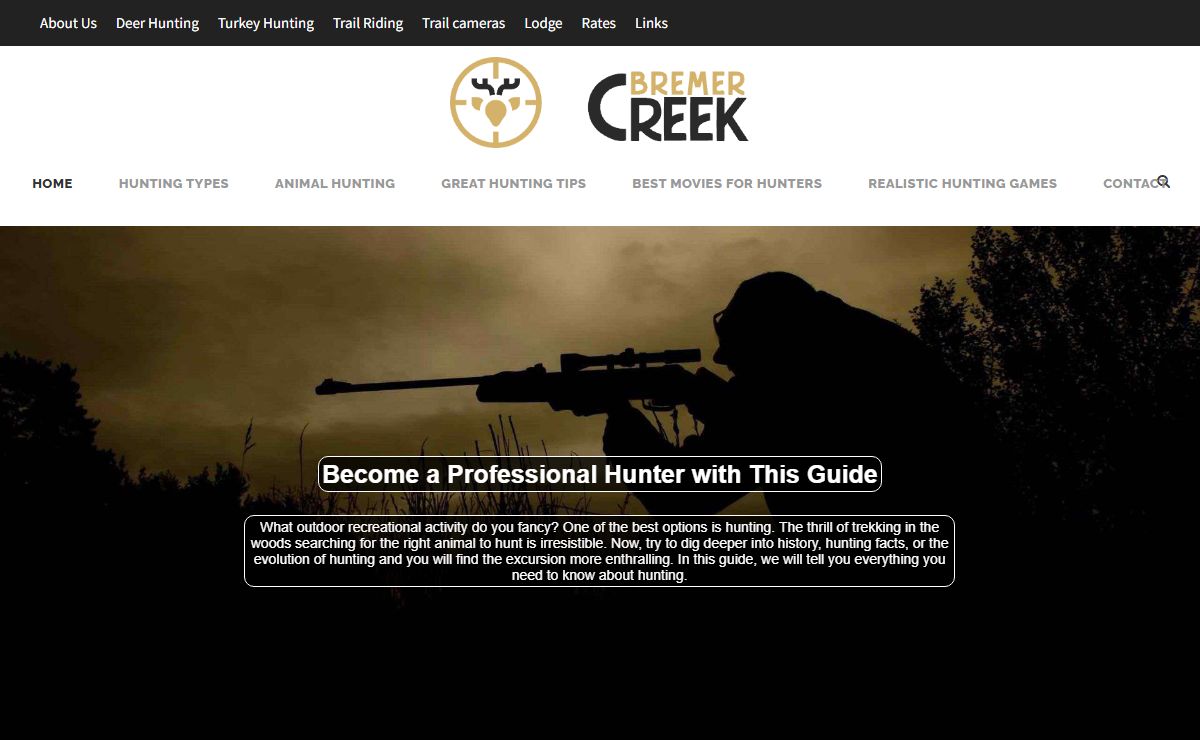 Bremer Creek Guide | Hunting Facts and Statistics