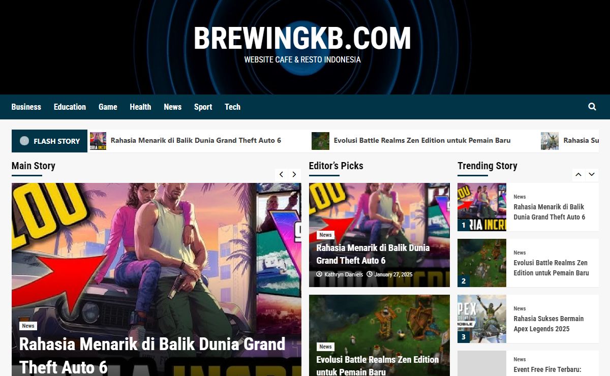 BrewingKb.com - Website Cafe & Resto Indonesia