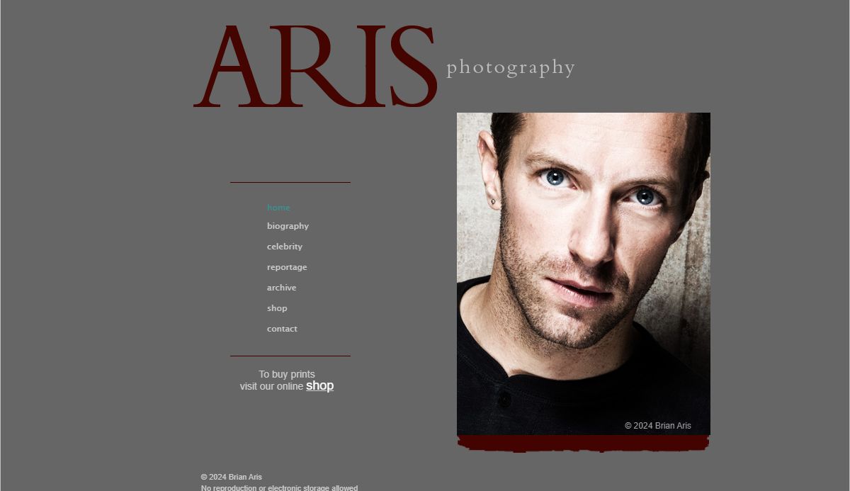 BRIAN ARIS : British Celebrity Photographer - Portraiture, Fashion And Editorial Photography