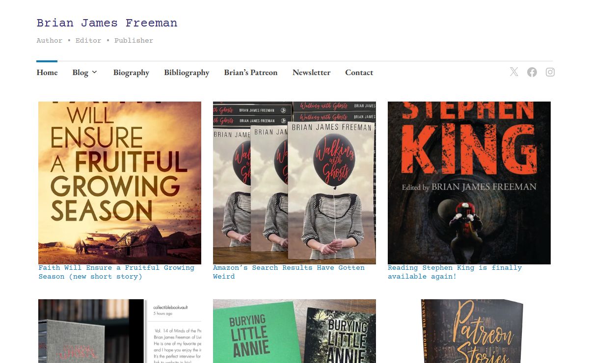 Brian James Freeman – Author • Editor • Publisher