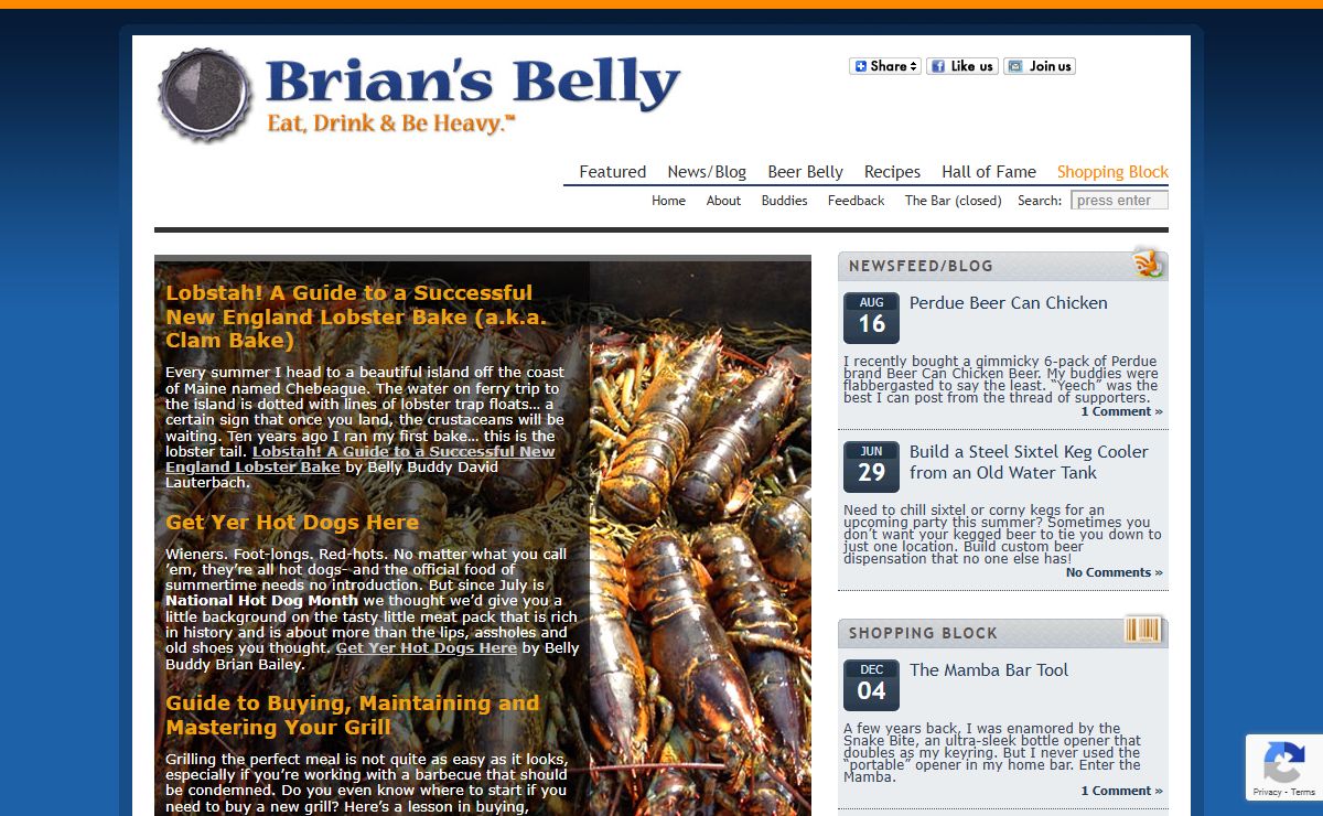Brian's Belly | Eat, Drink and Be Heavy.