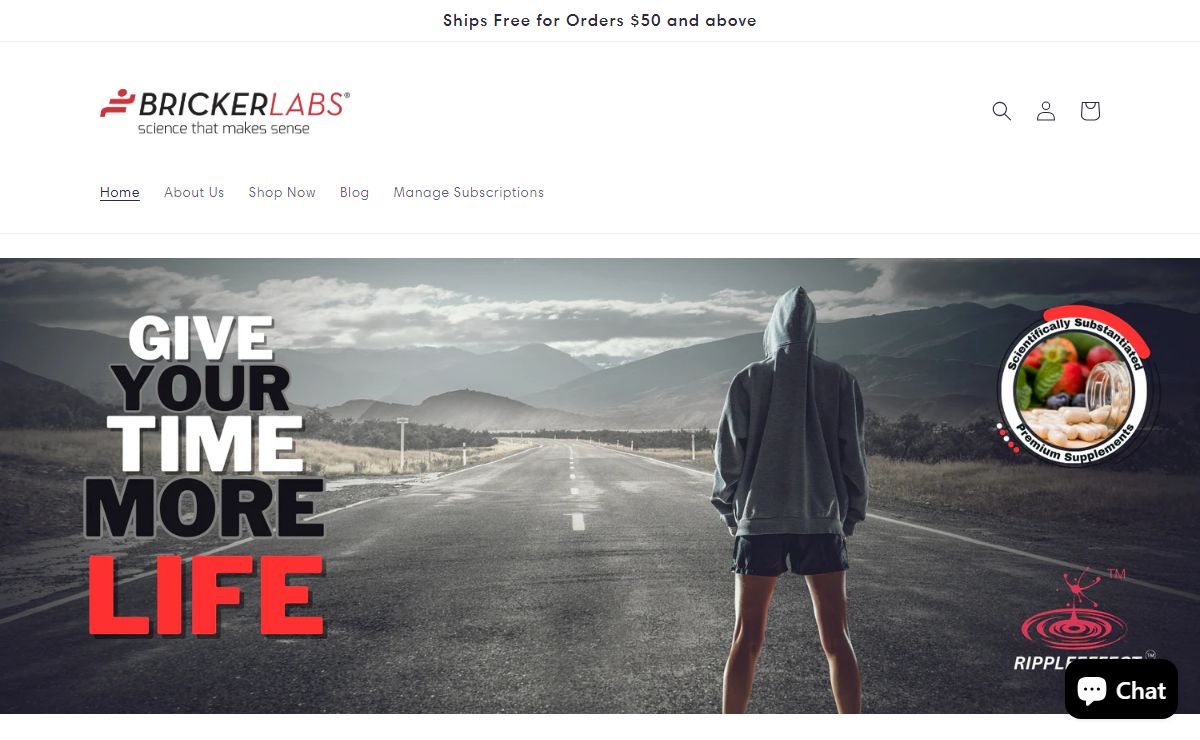 Bricker Labs Nutritional Supplements Give your Time More Life