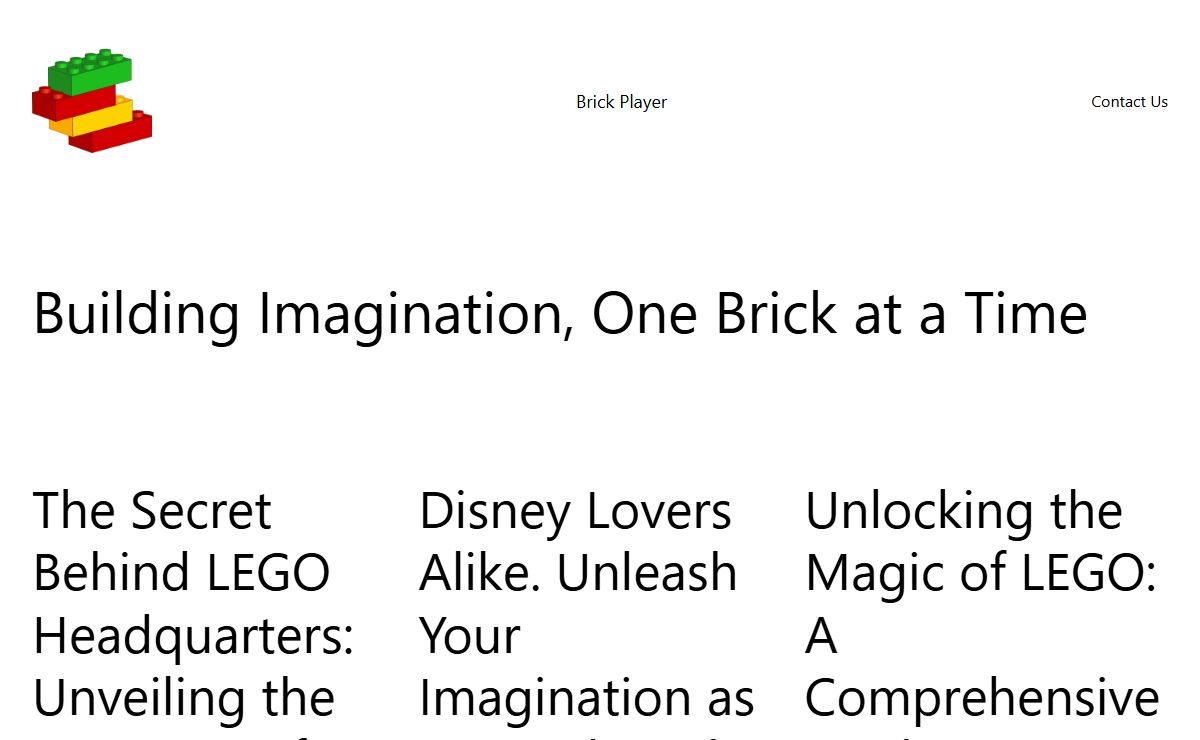 Brick Player - Building Imagination, One Brick at a Time