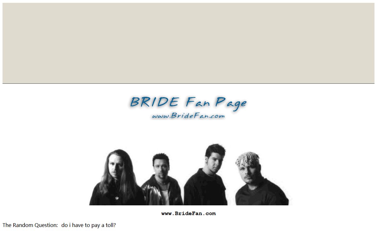 Bride Fan Page