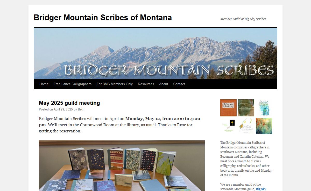 Bridger Mountain Scribes of Montana - Member Guild of Big Sky ScribesBridger Mountain Scribes of Montana | Member Guild of Big Sky Scribes
