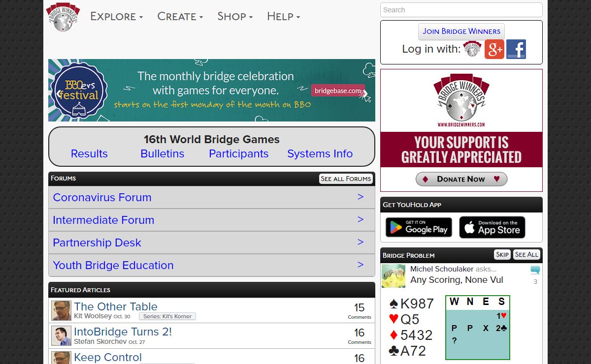 Bridge Winners | Articles, Problems and Lessons for the Card Game Bridge