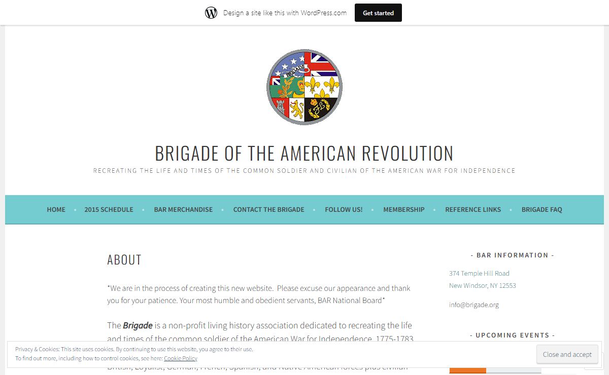 Brigade of the American Revolution – Recreating the life and times of the common soldier and civilian of the American War for Independence