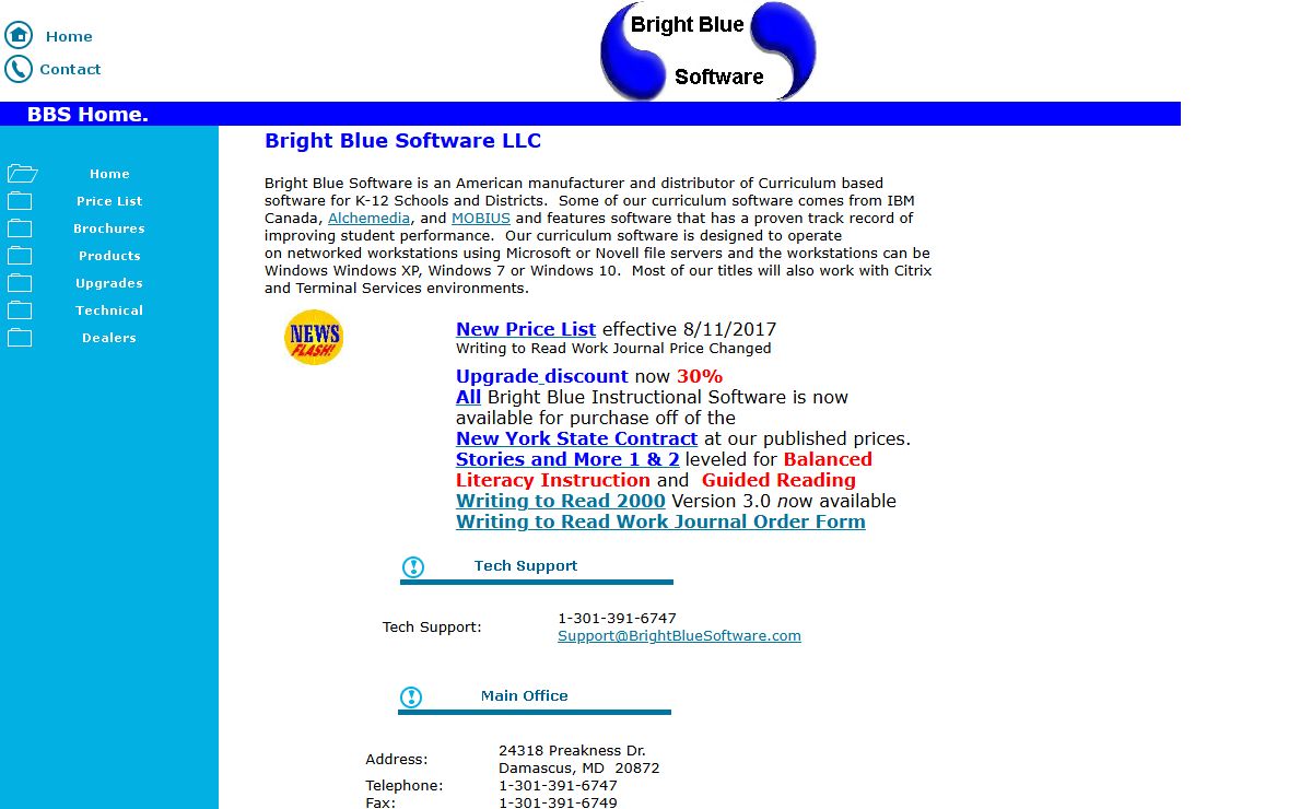 Bright Blue Software Home Page --
