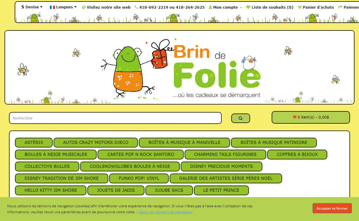 Brin de Folie - Boutique en Ligne