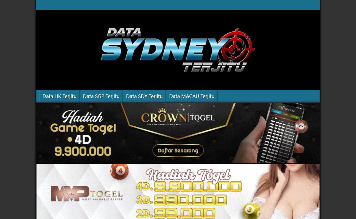 Data SDY, Keluaran SDY, Togel Sydney, Result SDY Hari Ini