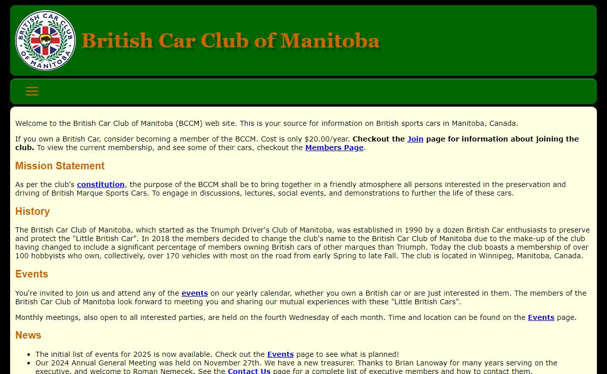 British Car Club of Manitoba (BCCM)