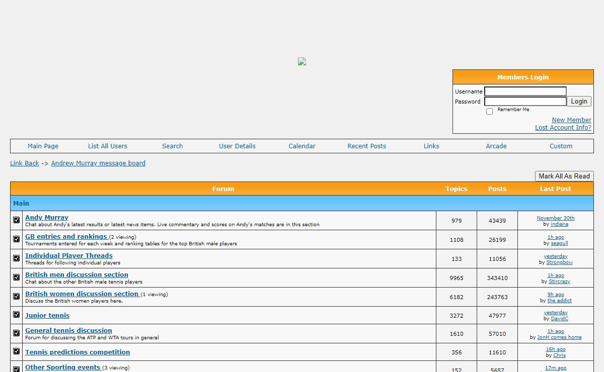 Andrew Murray message board