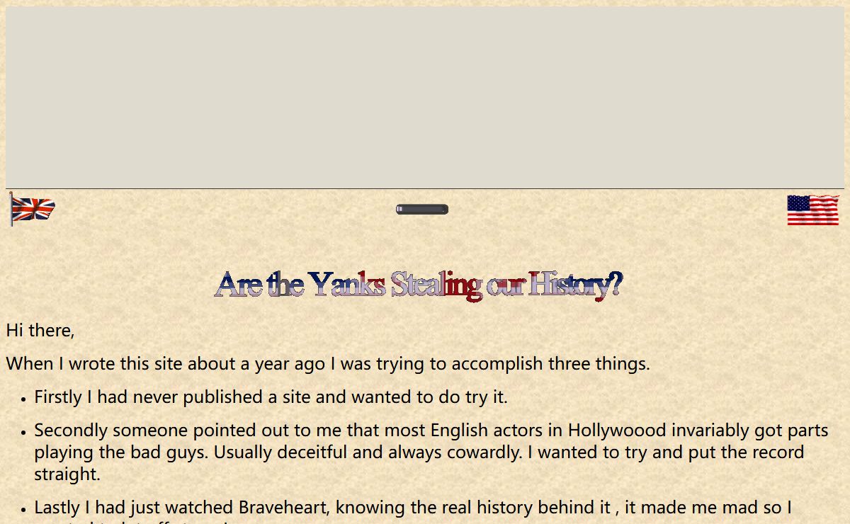 Are the Yanks stealing our History?