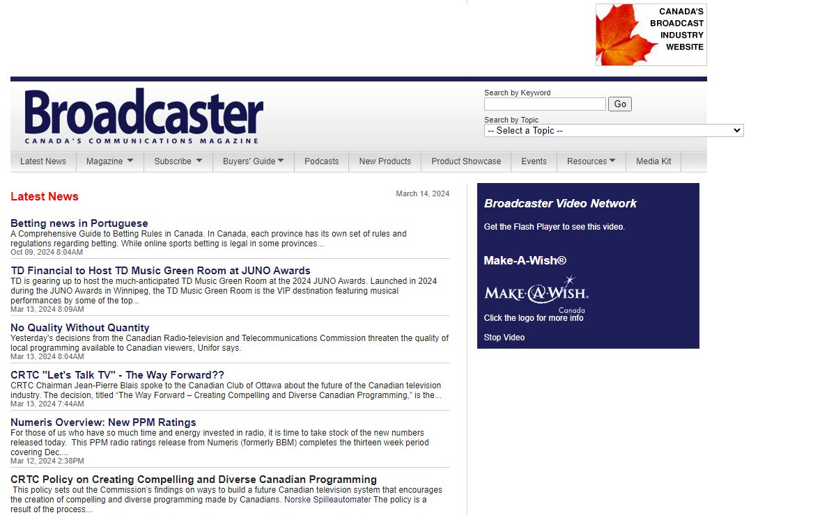 Broadcaster - Canada's Communications Magazine - Canada's Communications Magazine