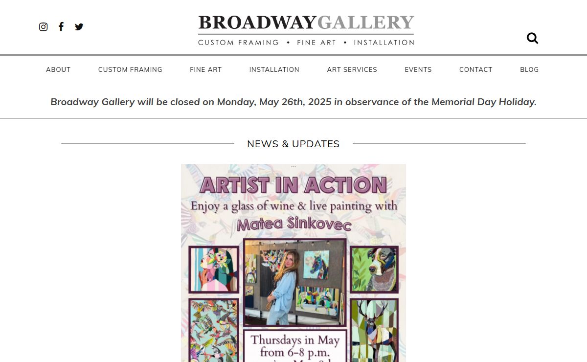 Broadway Gallery | Custom Framing, Fine Art and Installation