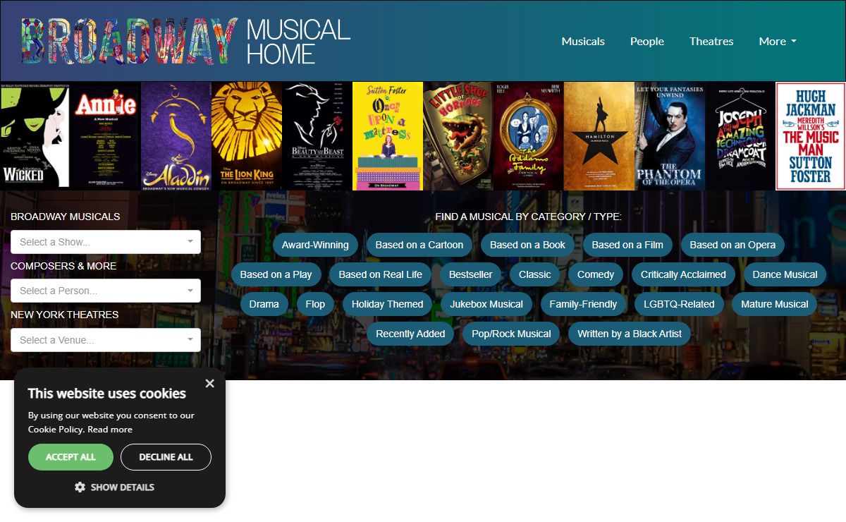Broadway Musical Home - Musicals, People, Theatres, Awards, Rights, Shop, Tickets and News