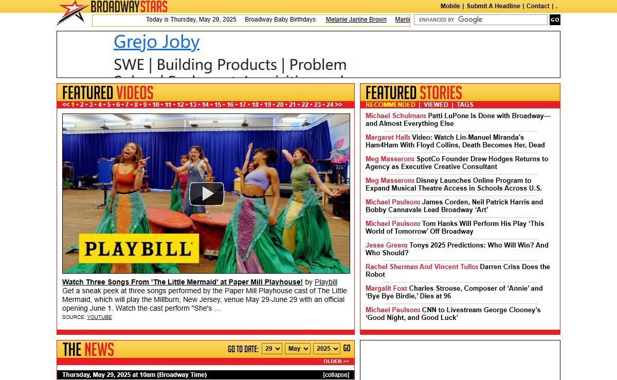 BroadwayStars | Updated Broadway News, Every 5 Minutes.