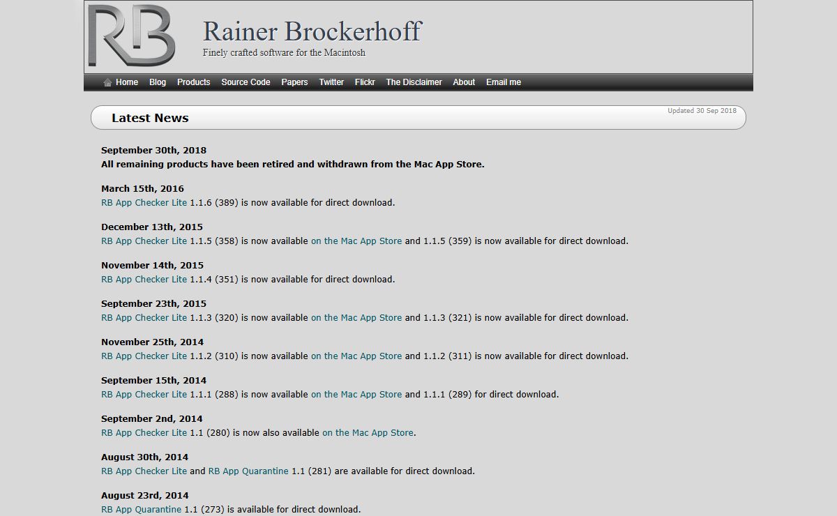 Rainer Brockerhoff - Finely crafted software for the Macintosh