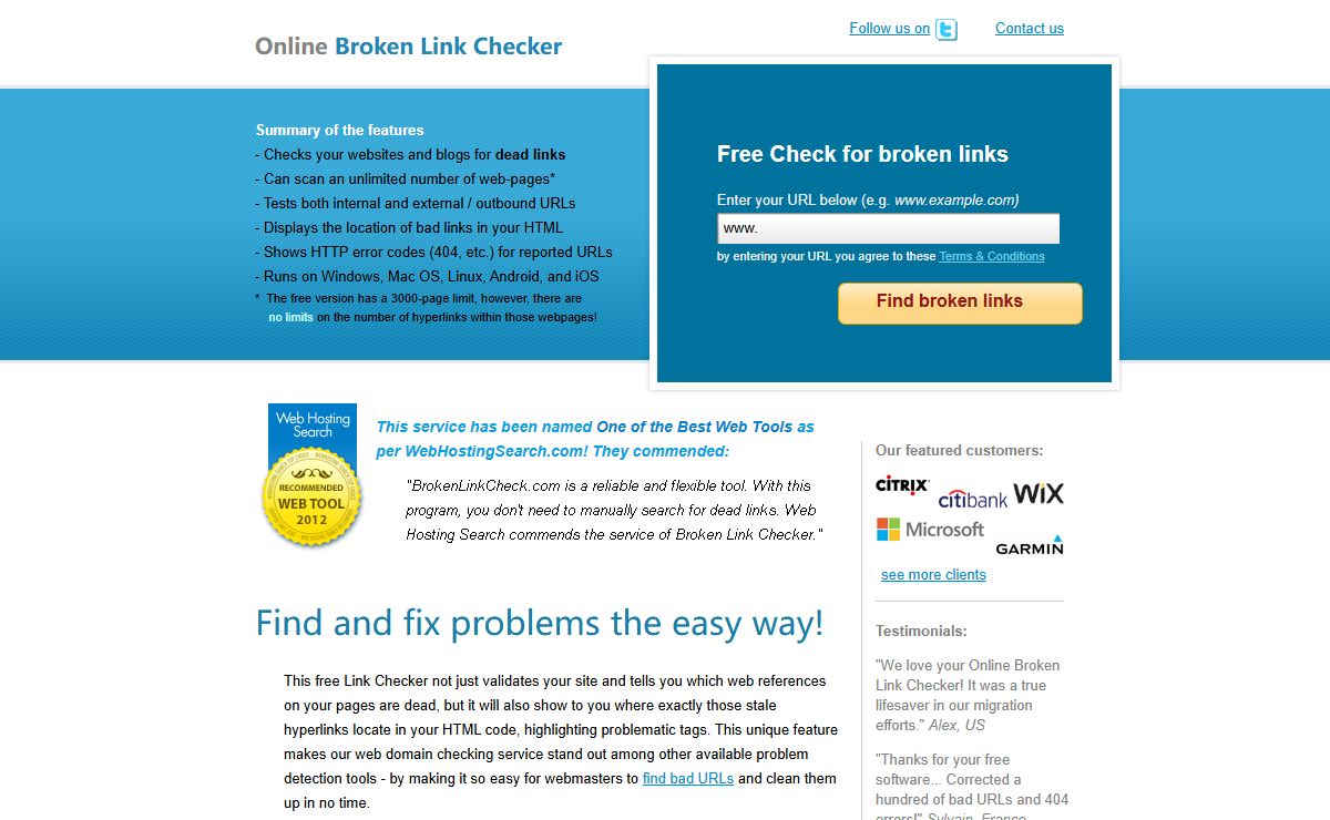 Free Broken Link Checker - Online Dead Link Checking Tool