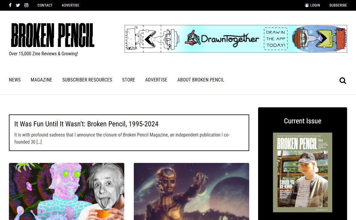 Broken Pencil – The Magazine of Zine Culture and the Independent Arts