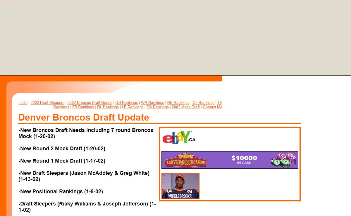 Denver Broncos Draft Update