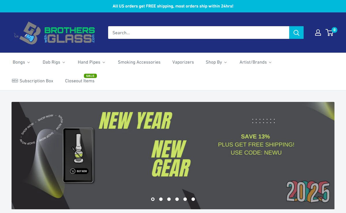 Online Headshop | Bongs, Dab Rigs, Hand Pipes | Brothers with Glass
