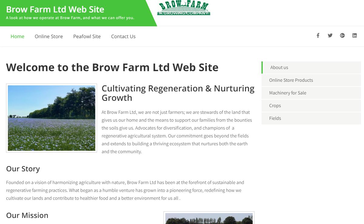 Welcome to the Brow Farm Ltd Web Site - Brow Farm Ltd Web Site
