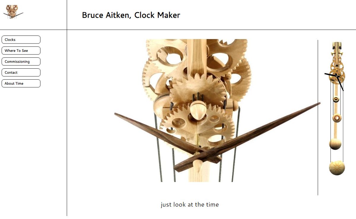 Bruce Aitken, Clock Maker - Home Page