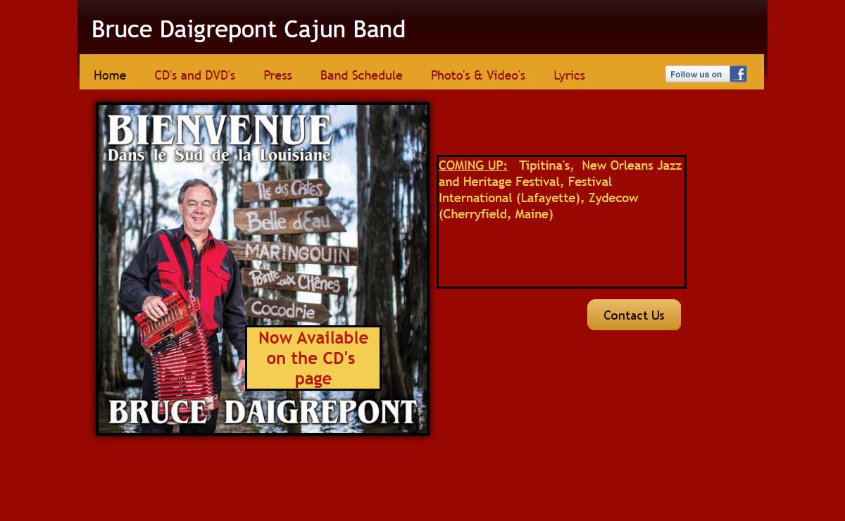Bruce Daigrepont Cajun Music, Inc. | Metairie, LA 70005