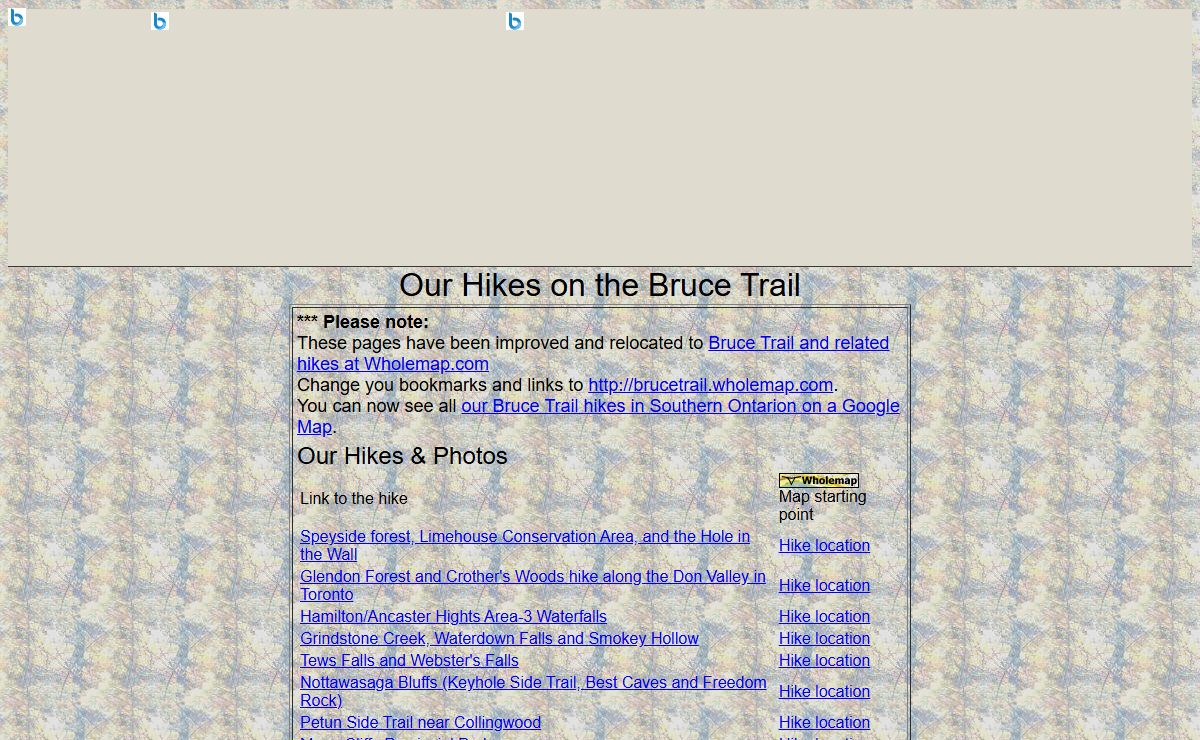 Bruce Trail Hikes