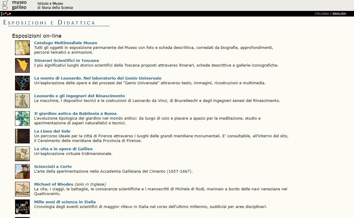 Esposizioni on-line - Istituto e Museo di Storia della Scienza