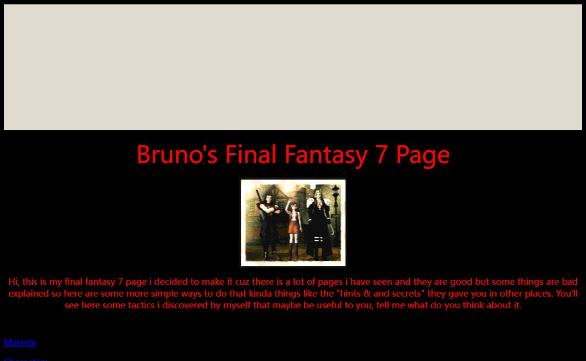 Bruno's Final Fantasy 7 Page