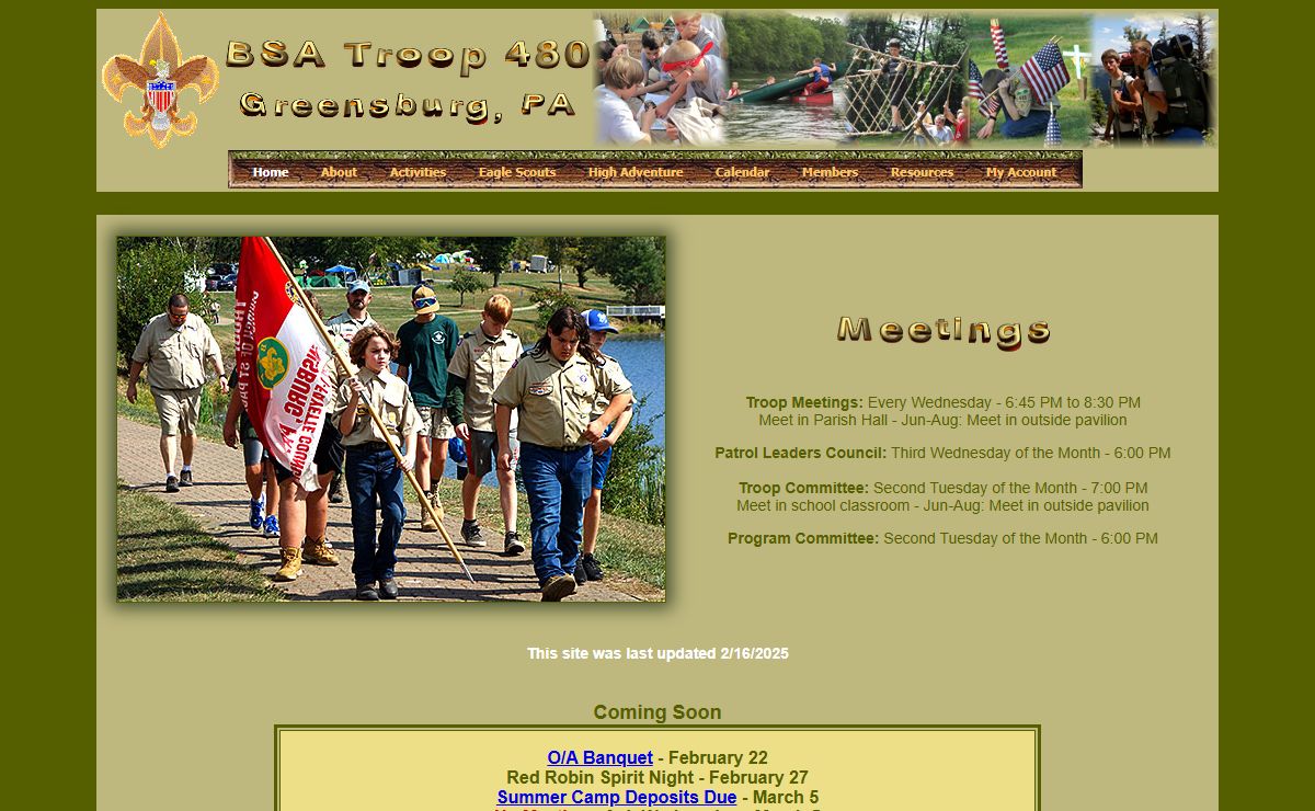 BSA Troop 480, Greensburg, PA