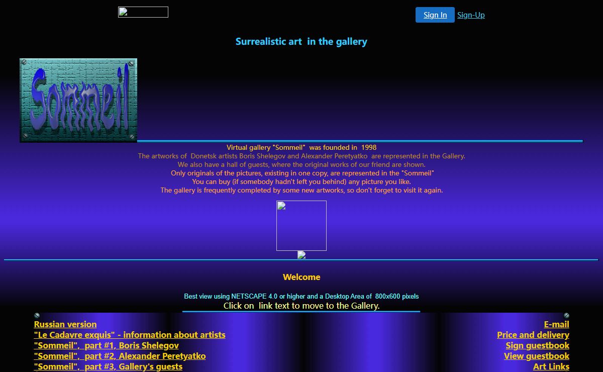 Sommeil. Surrealistic Art Gallery