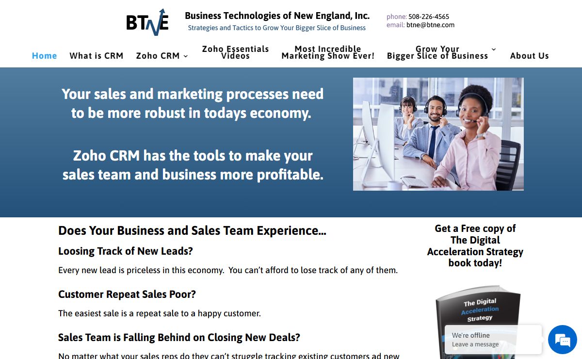 Zoho CRM - Braintree Massachusetts,MA, Providence RI