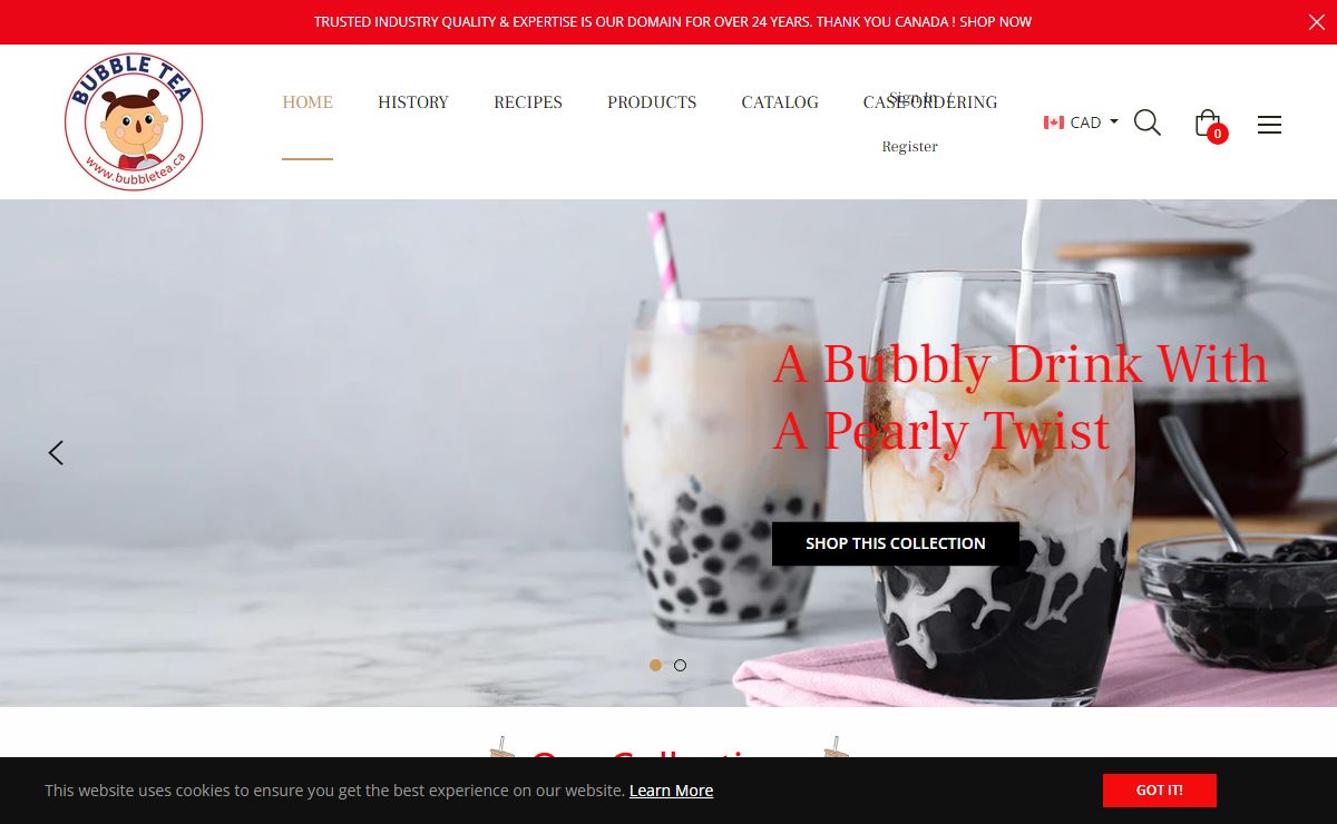 BUBBLE TEA CANADA ( www.BubbleTea.CA ) Wholesale Popping Boba, BobaTea