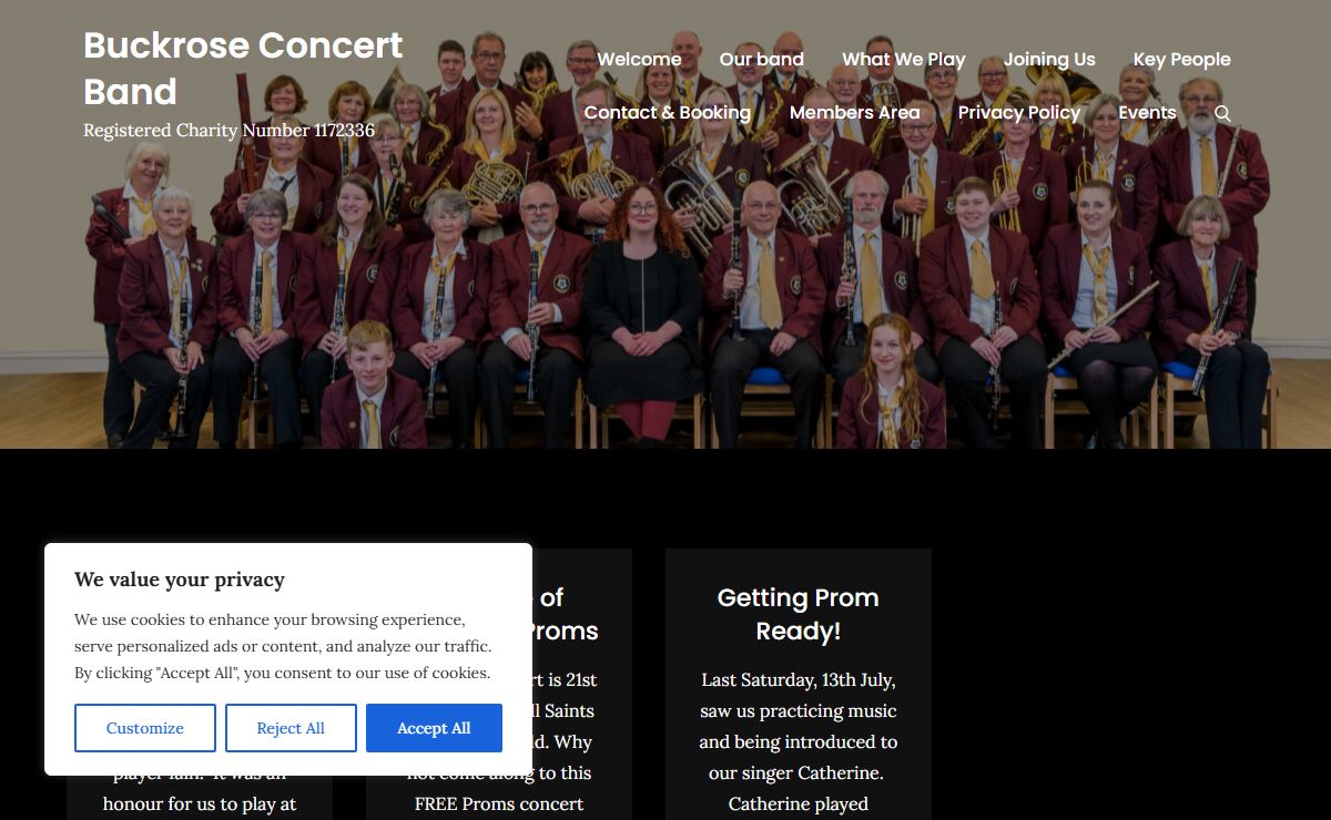 Buckrose Concert Band – Registered Charity Number 1172336