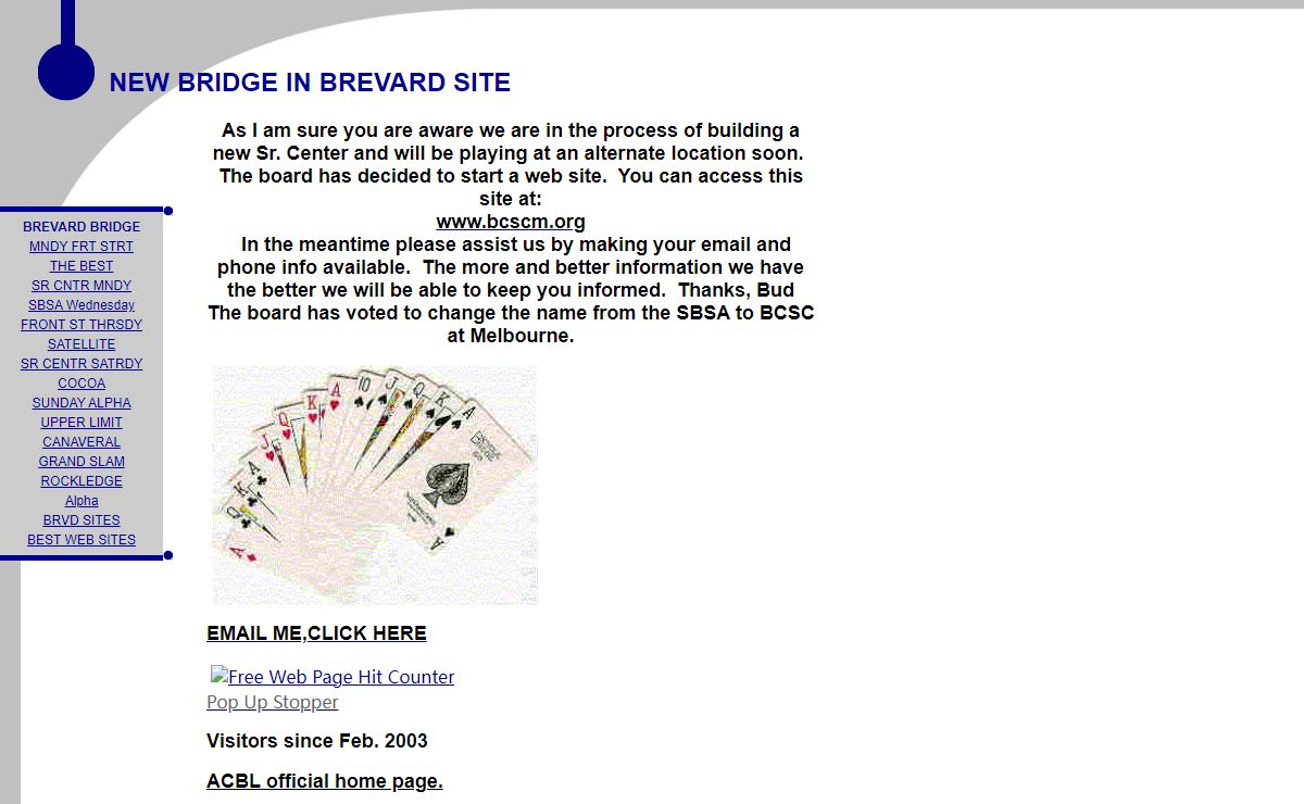 NEW BRIDGE IN BREVARD SITE